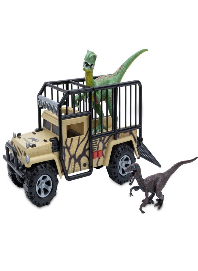 أنيمال بلانيت مجموعة ألعاب رحلة الديناصورات من أنيمال بلانيت - شاحنة نقل مزودة بأضواء وأصوات، ديناصورات، مجسمات شخصيات وإكسسوارات للأطفال من عمر 3 سنوات فما فوق - Image 5